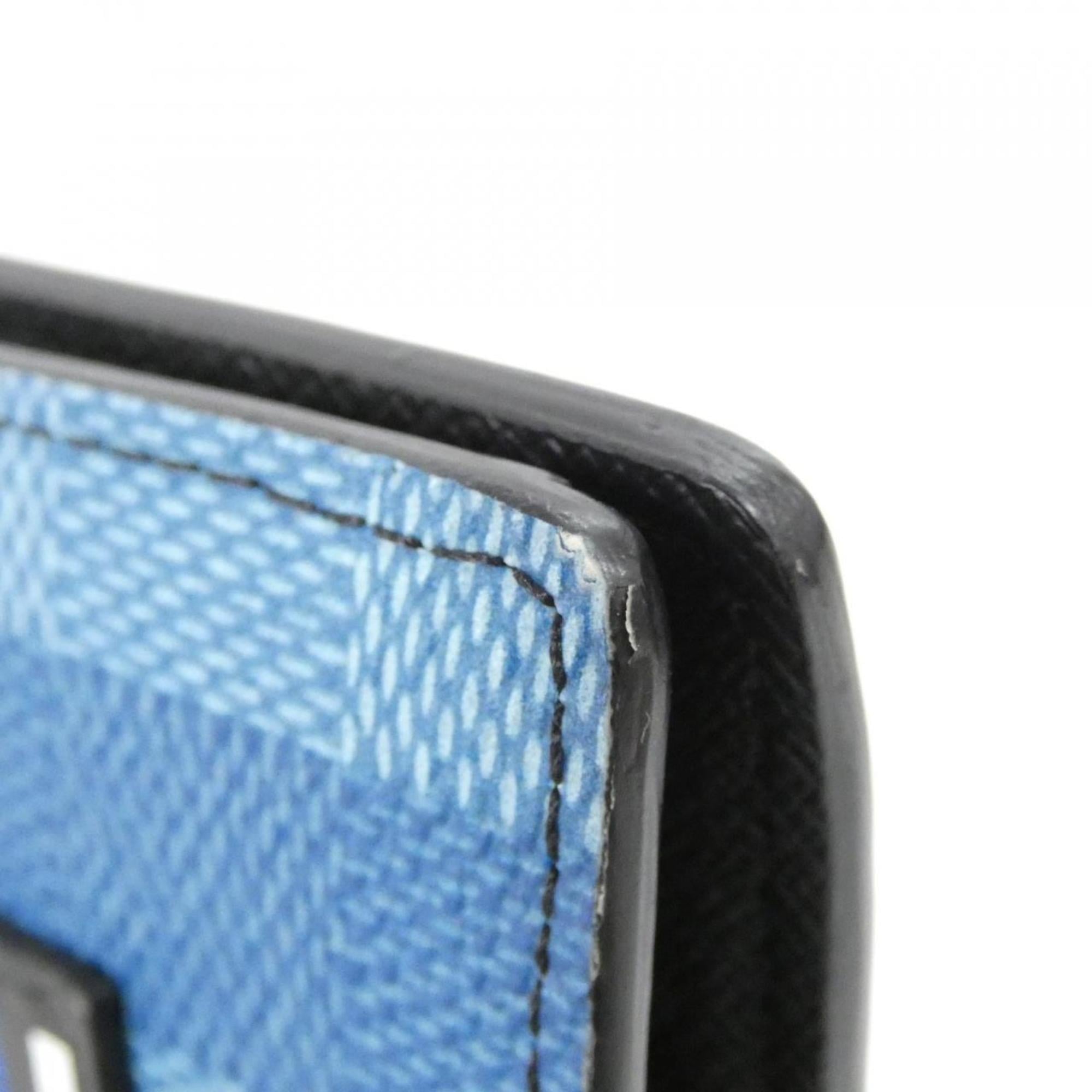 Louis Vuitton Blue Coated Canvas Long Wallet