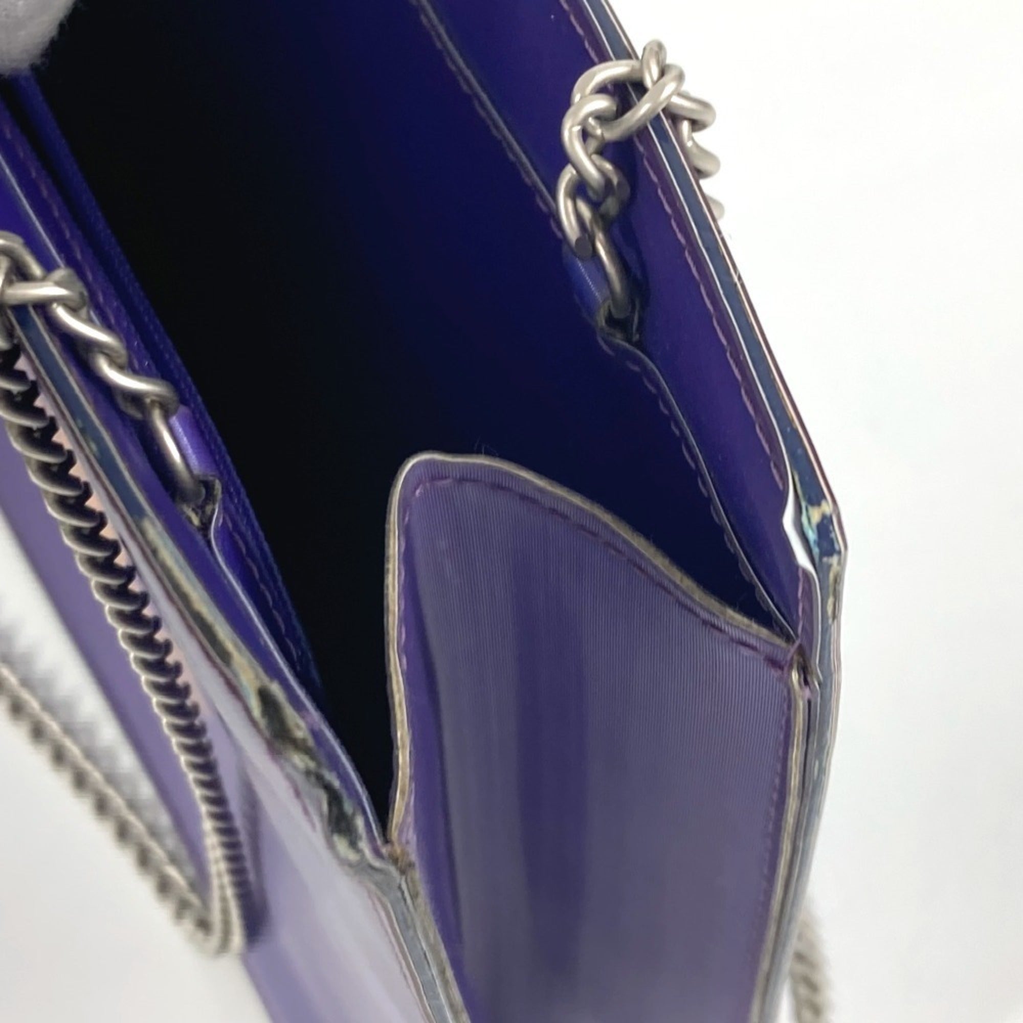 Chanel Purple Vinyl Shoulder Bag