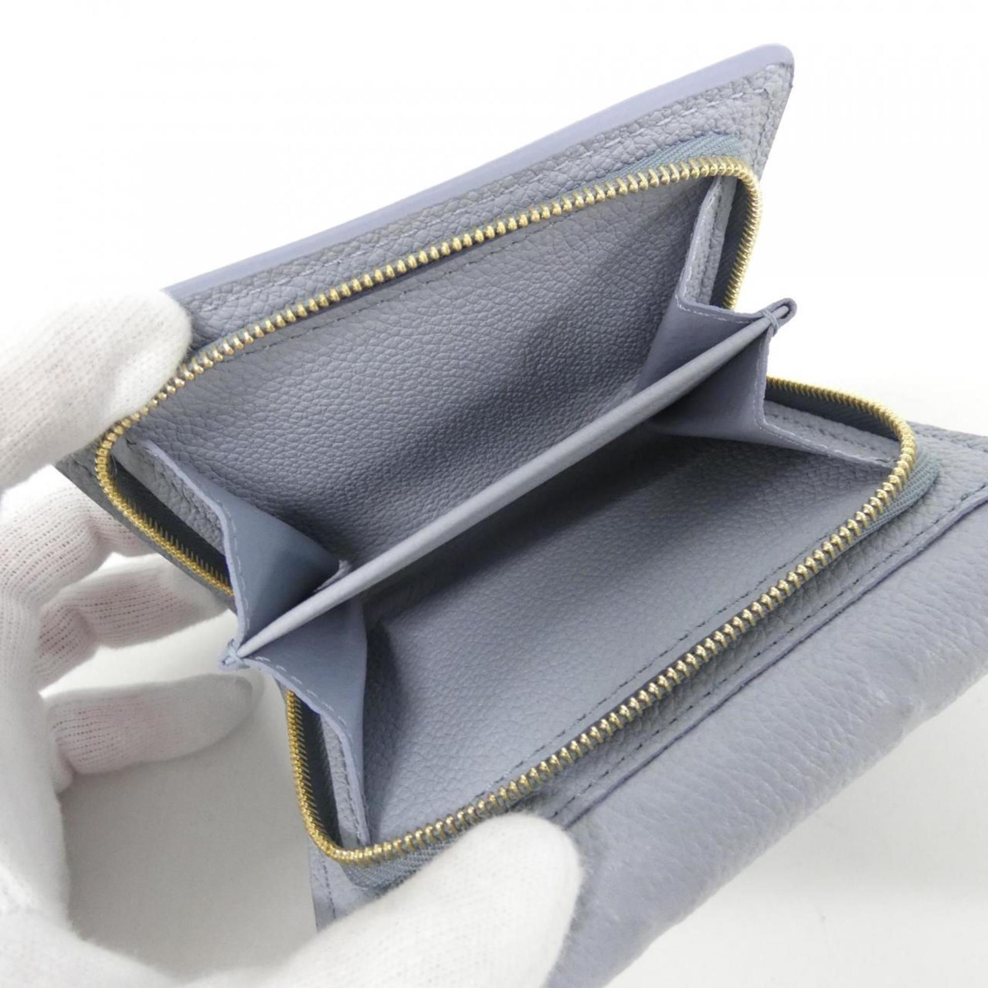 Louis Vuitton Blue Leather Wallet (Tri-Fold)