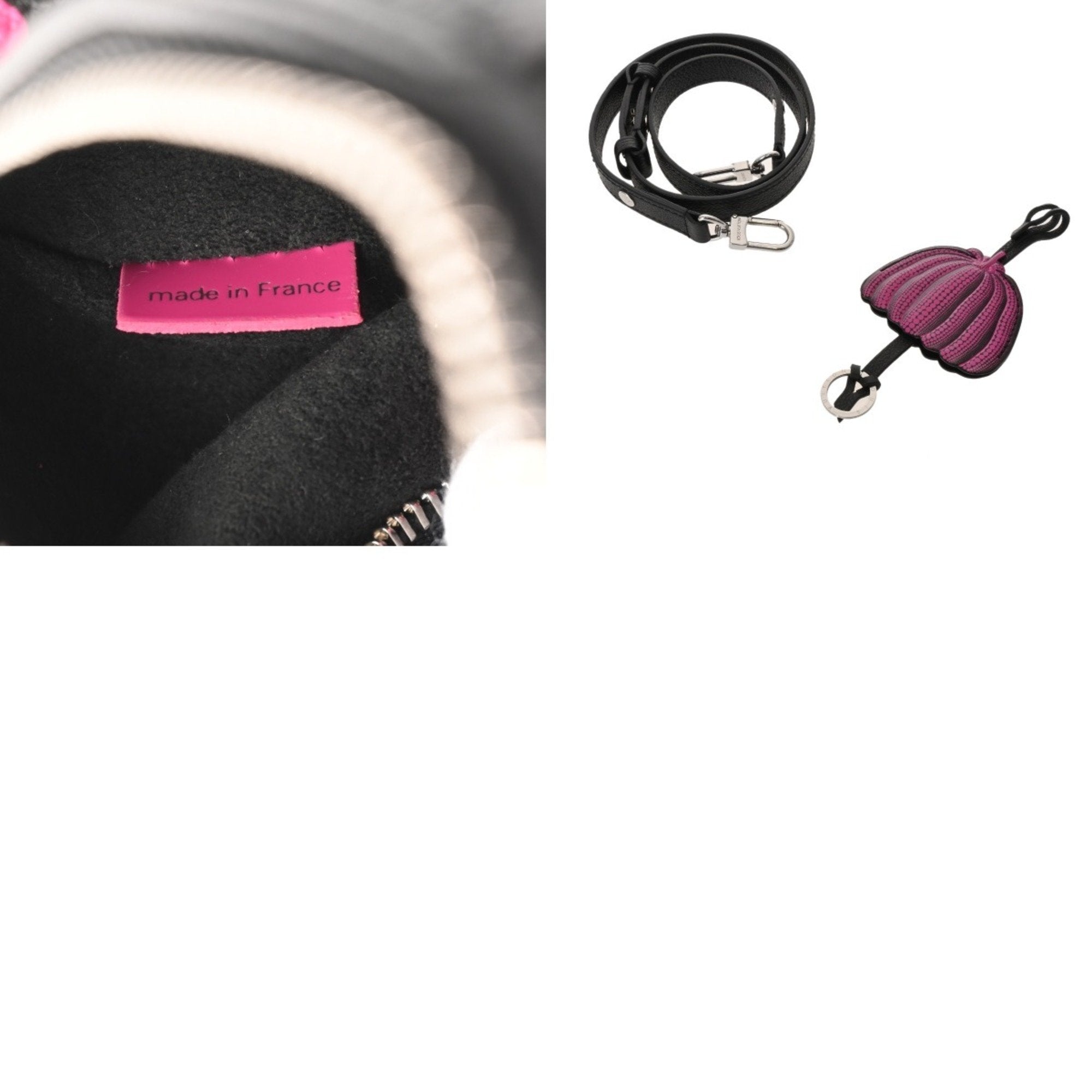 Louis Vuitton Noir Pink Leather Pochette Pouch Shoulder Bag