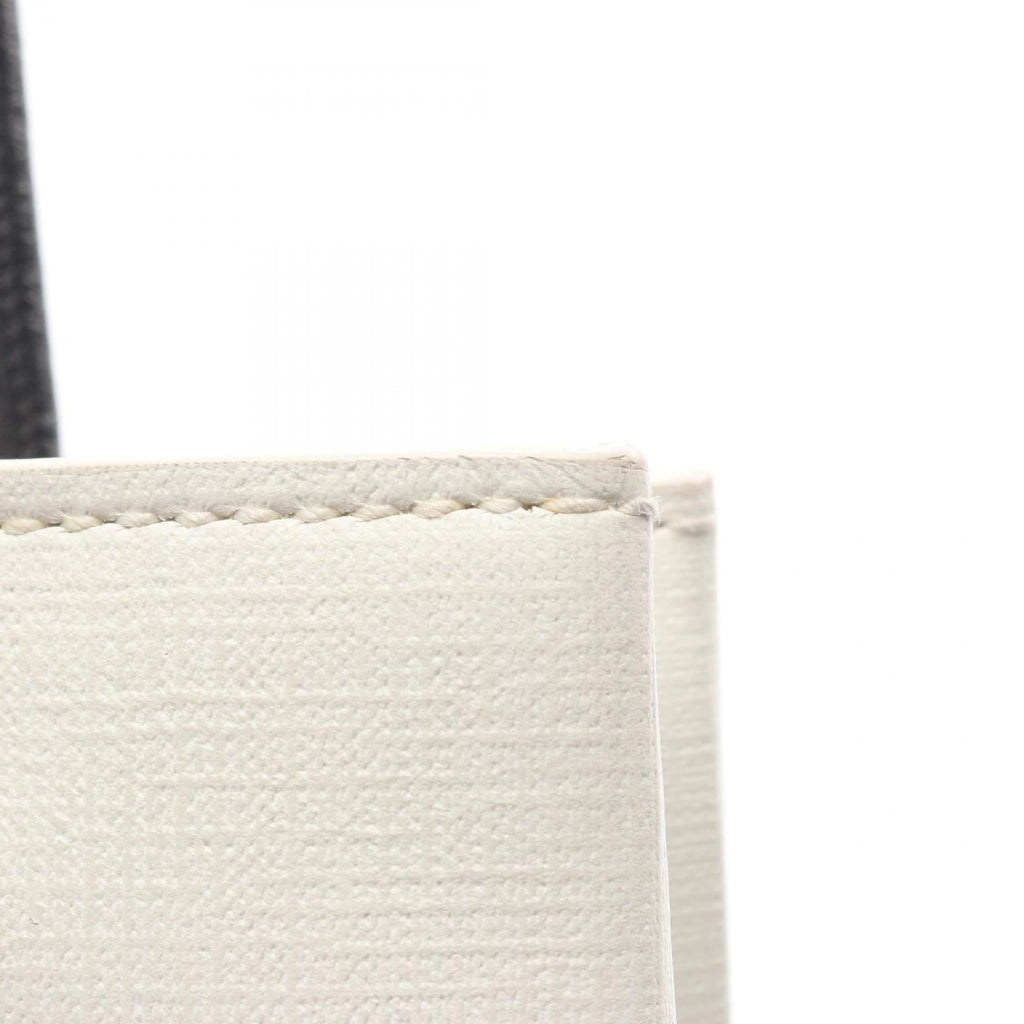 Balenciaga Black White Coated Canvas Leather Hand