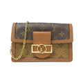 Louis Vuitton Marron Coated Canvas Chain/Shoulder Wallet