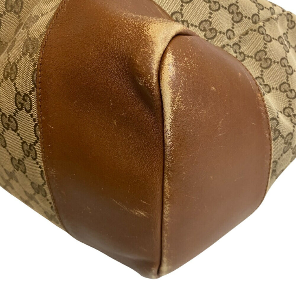 Gucci Brown Canvas Tote Bag (Pre-Owned)
