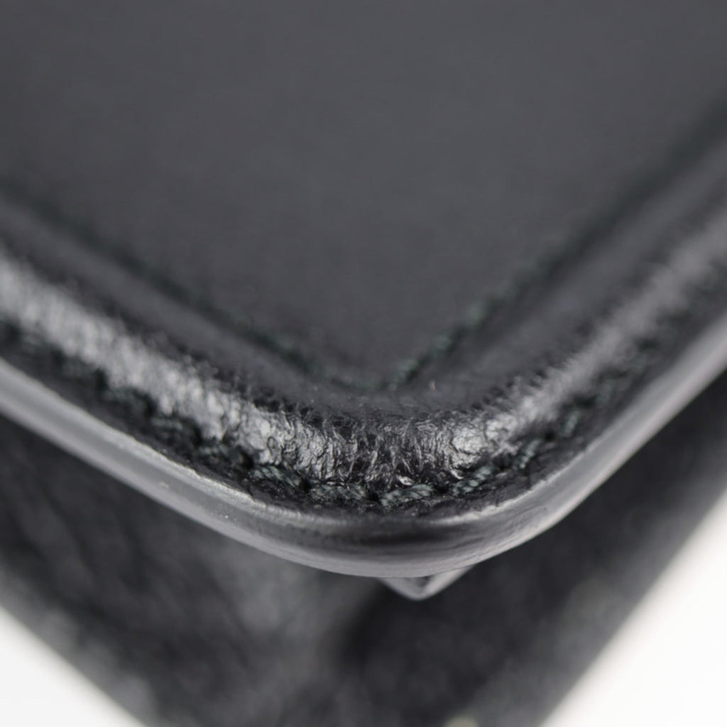 Gucci Black Leather Clutch Bag Handbag Tote Bag (Pre-Owned)