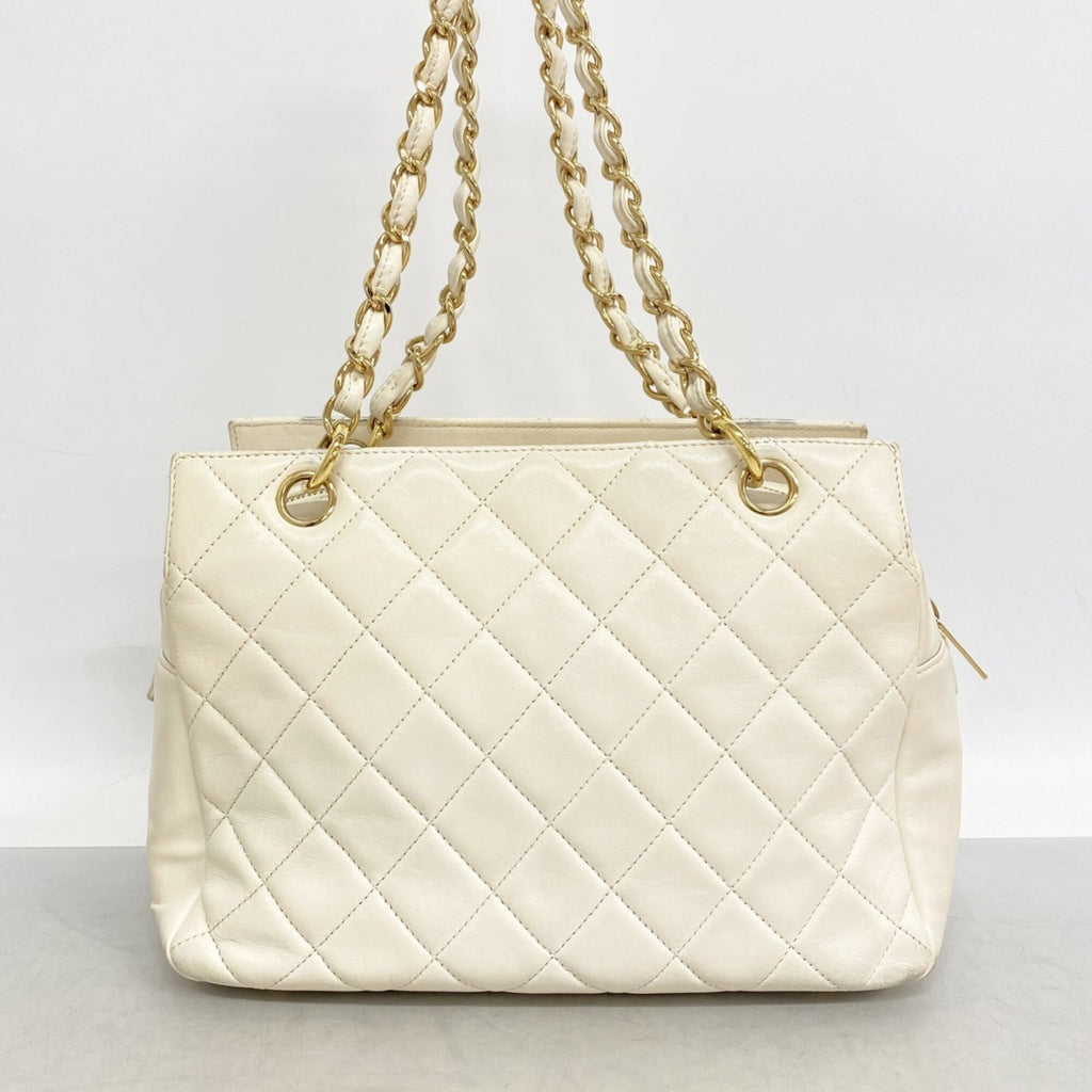 Chanel Ivory Leather Tote Bag