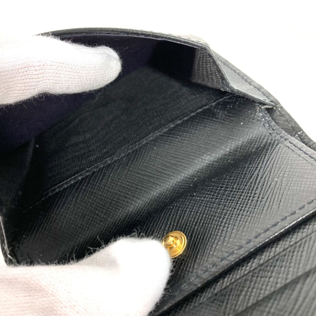 Prada Black Leather Wallet (Bi-Fold)