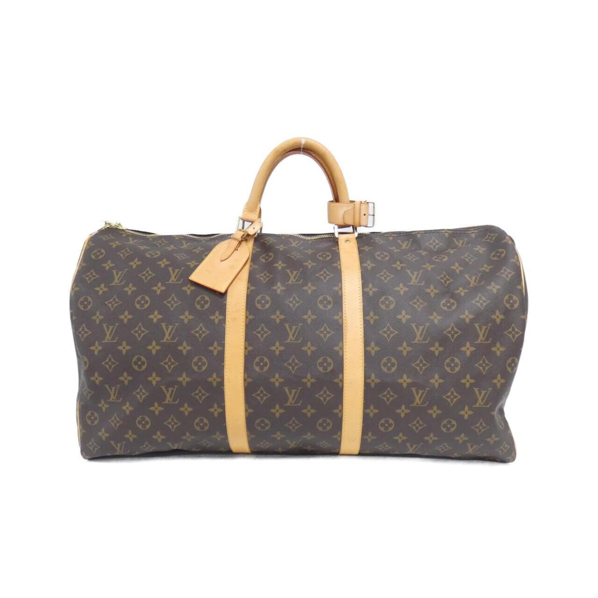 Louis Vuitton Marron Coated Canvas Boston Bag