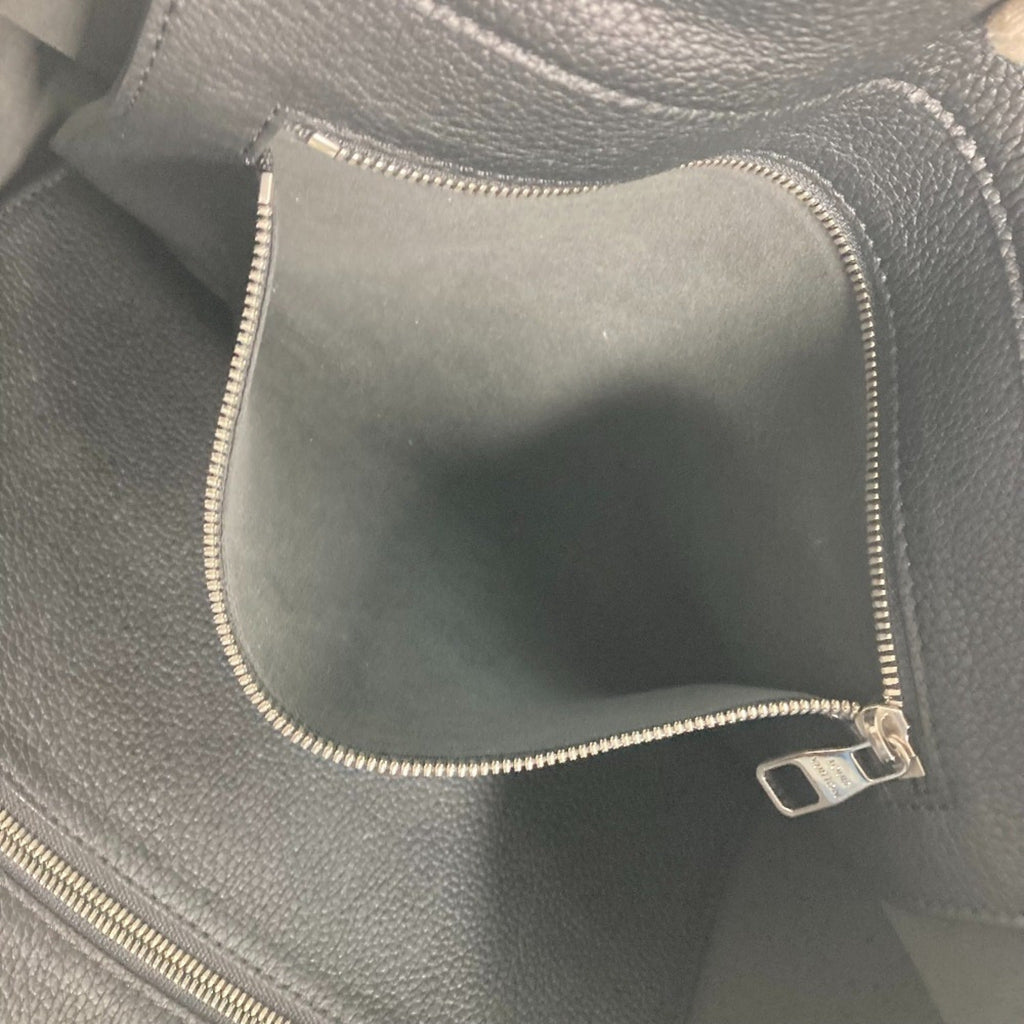 Louis Vuitton Black Noir Leather Shoulder Bag Tote Bag