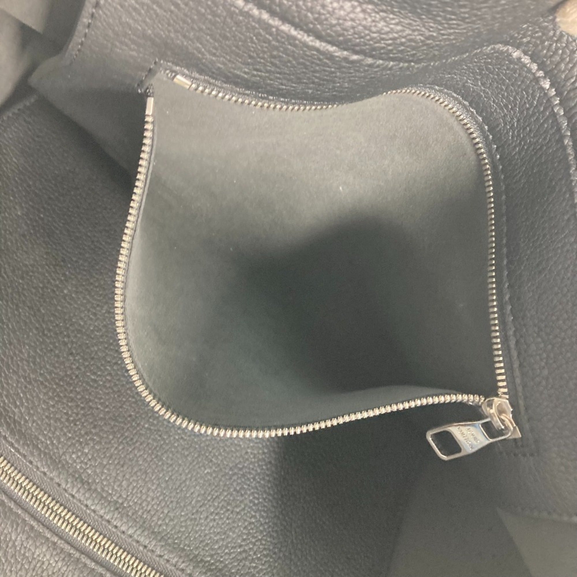 Louis Vuitton Black Noir Leather Shoulder Bag Tote Bag