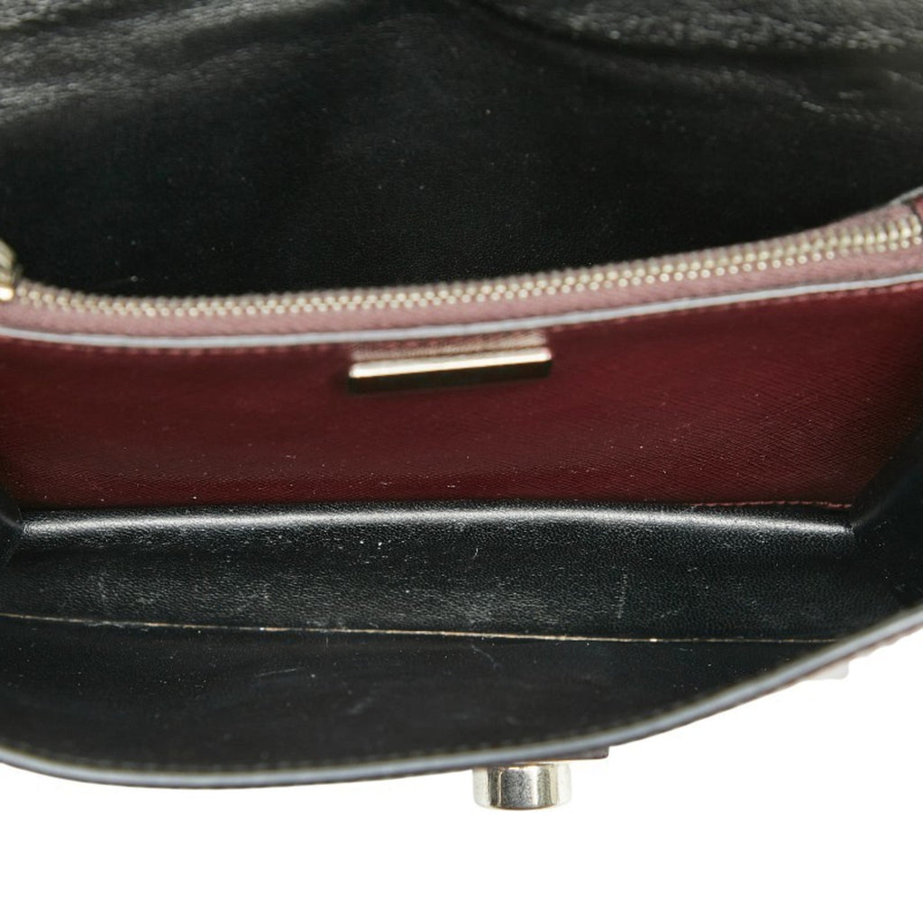 Prada Saffiano Bordeaux Wine Leather Handbag Shoulder Bag