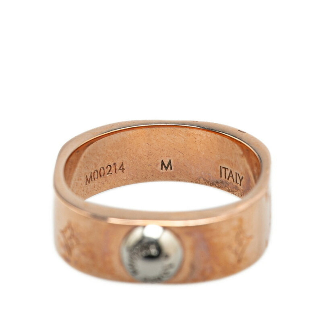 Louis Vuitton Silver Pink Gold Gold Plating Metal Band Ring