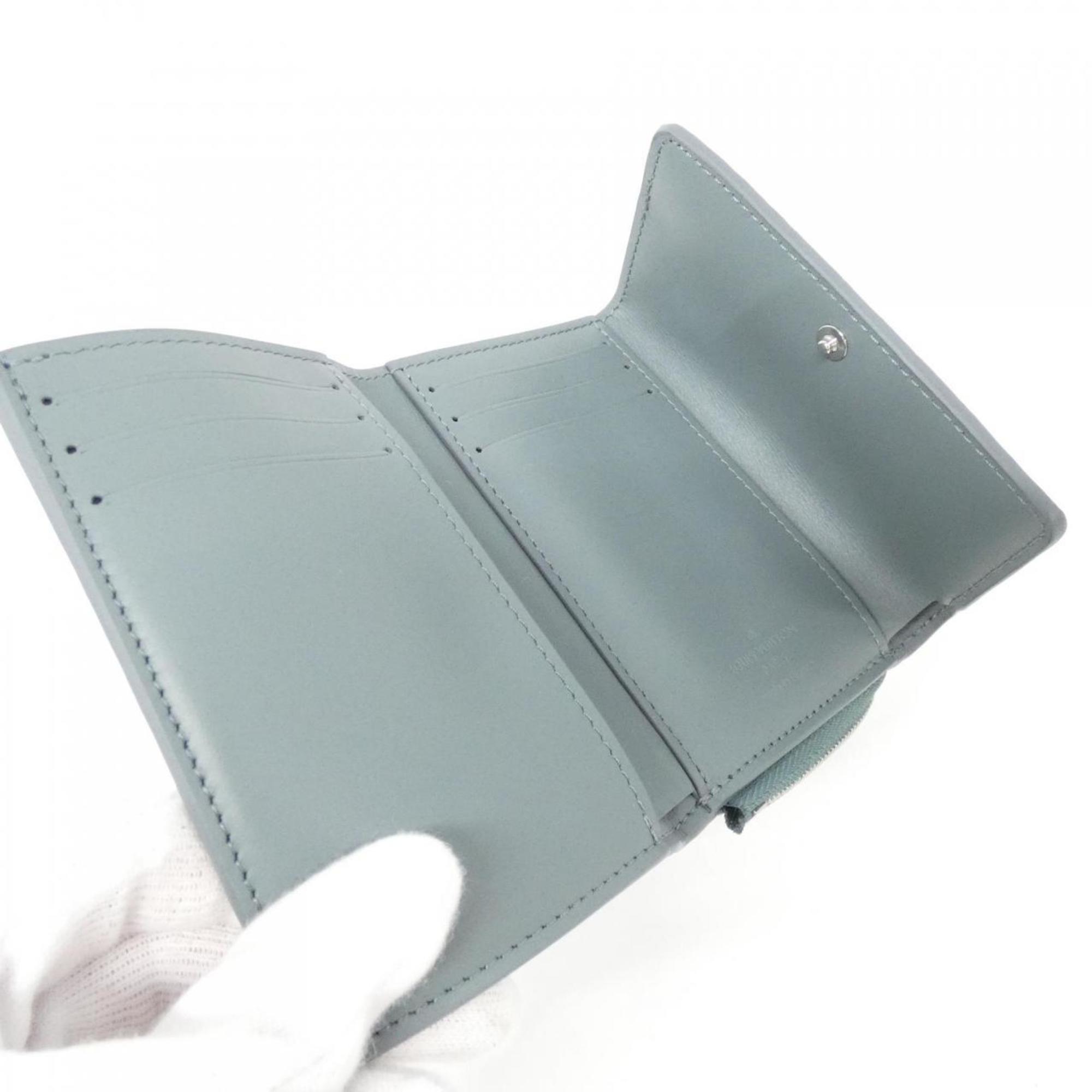 Louis Vuitton Blue Leather Wallet (Tri-Fold)