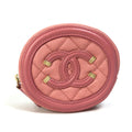 Chanel Pink Leather Coin Purse/Coin Case