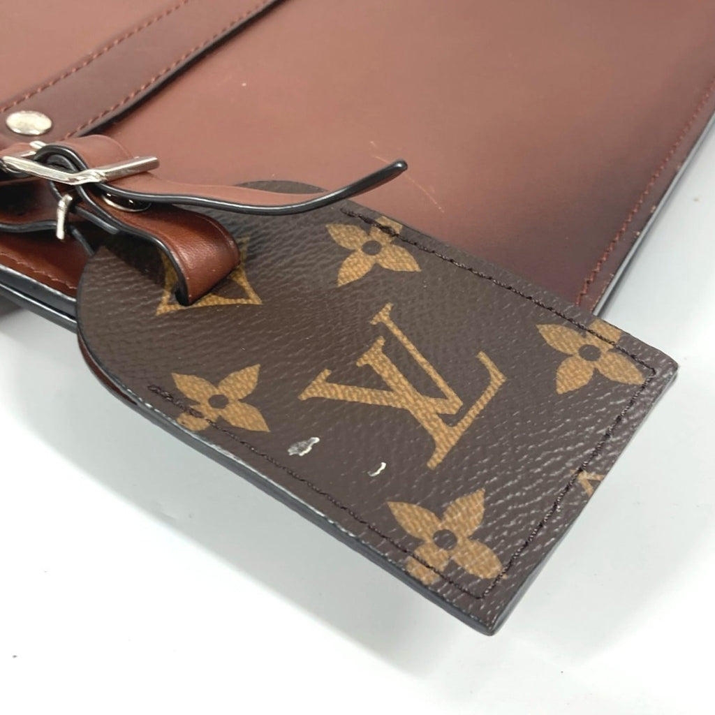 Louis Vuitton Brown Nomade Leather Briefcase Handbag Tote Bag