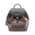 Louis Vuitton Black Brown Noir Coated Canvas Leather Backpack