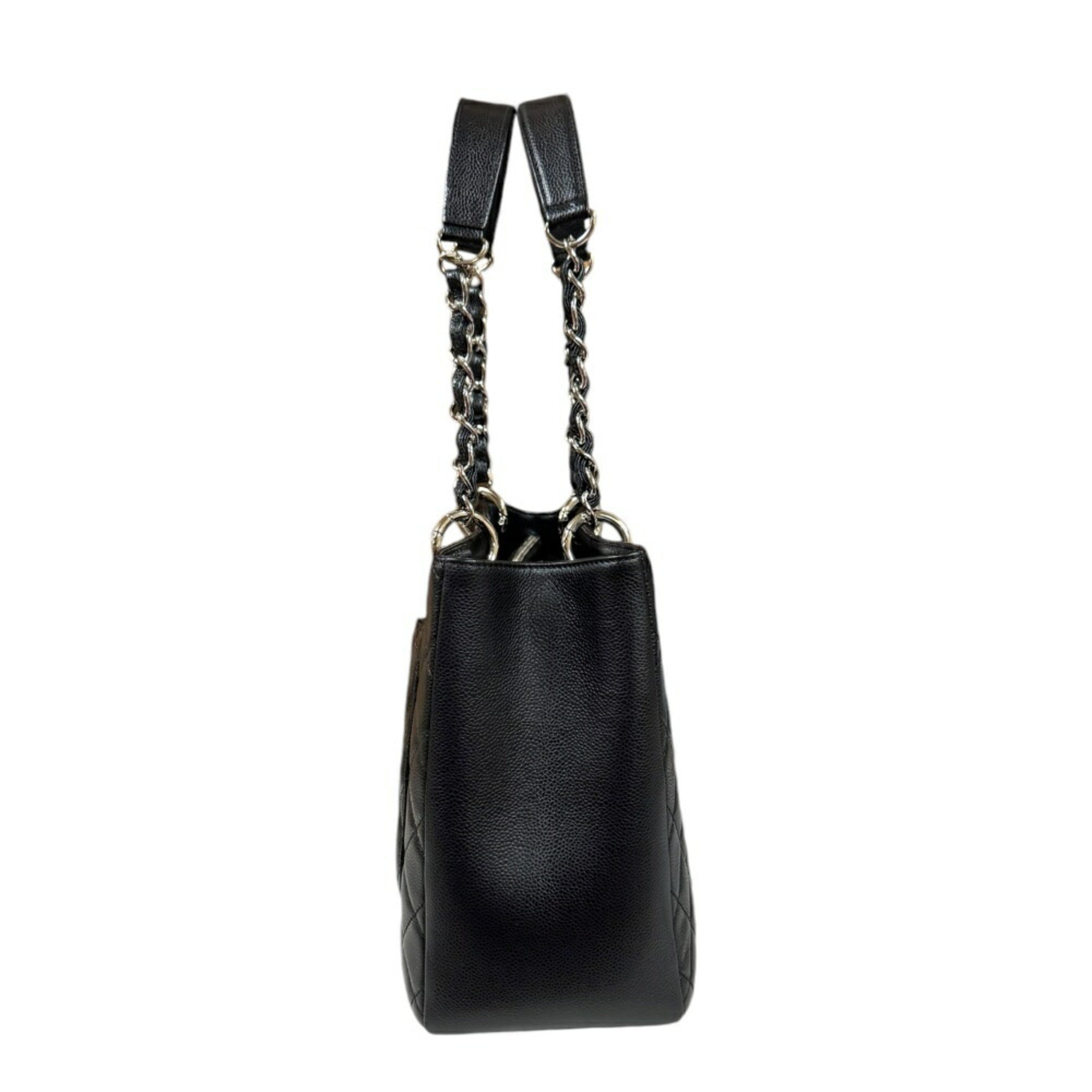 Chanel Black Caviar Leather Tote Bag