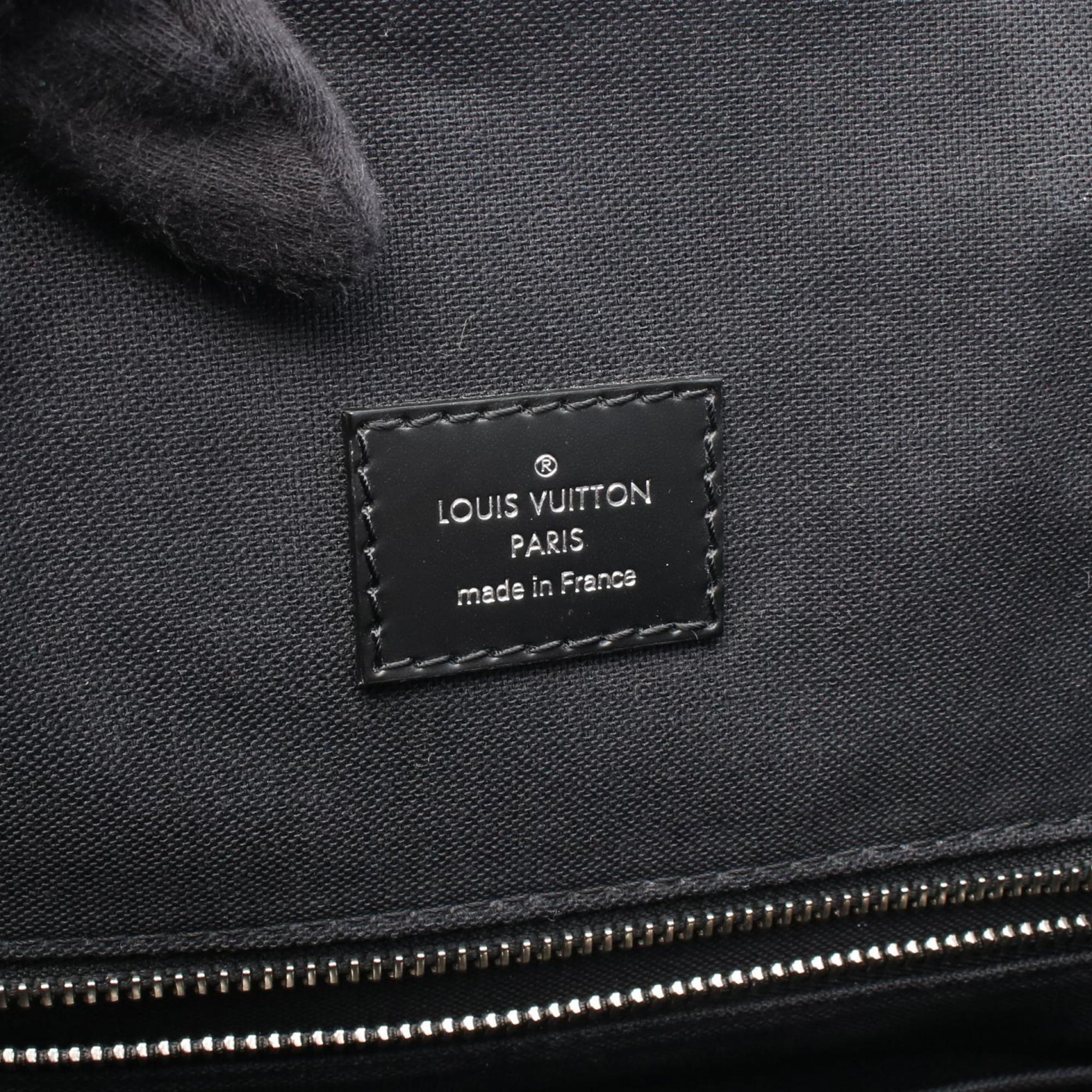 Louis Vuitton Black Coated Canvas Leather Backpack