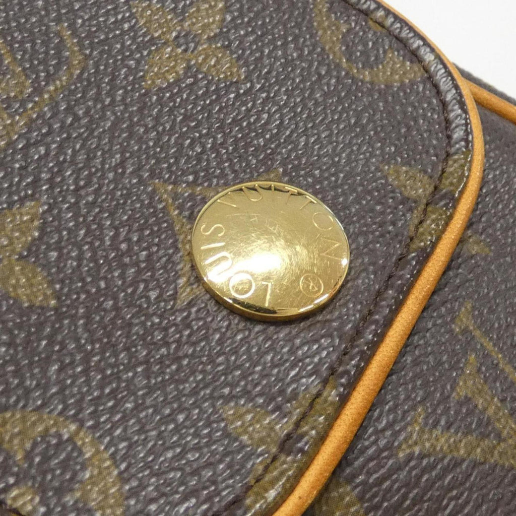 Louis Vuitton Marron Coated Canvas Pochette Shoulder Bag