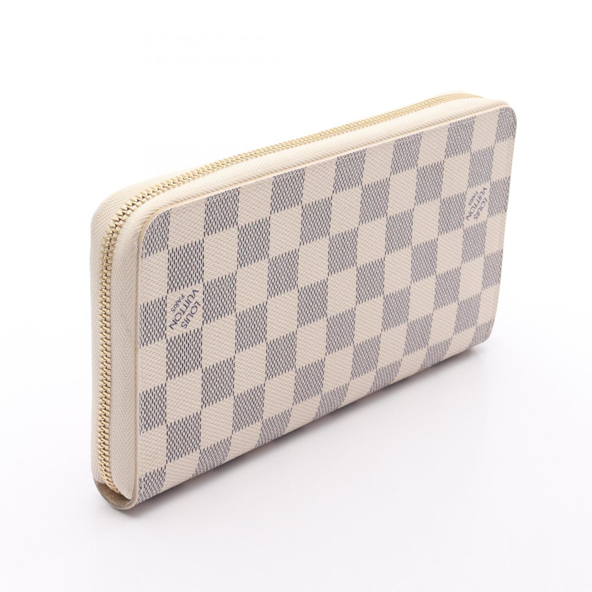 Louis Vuitton White Coated Canvas Damier Azur Pvc Leather Long Wallet
