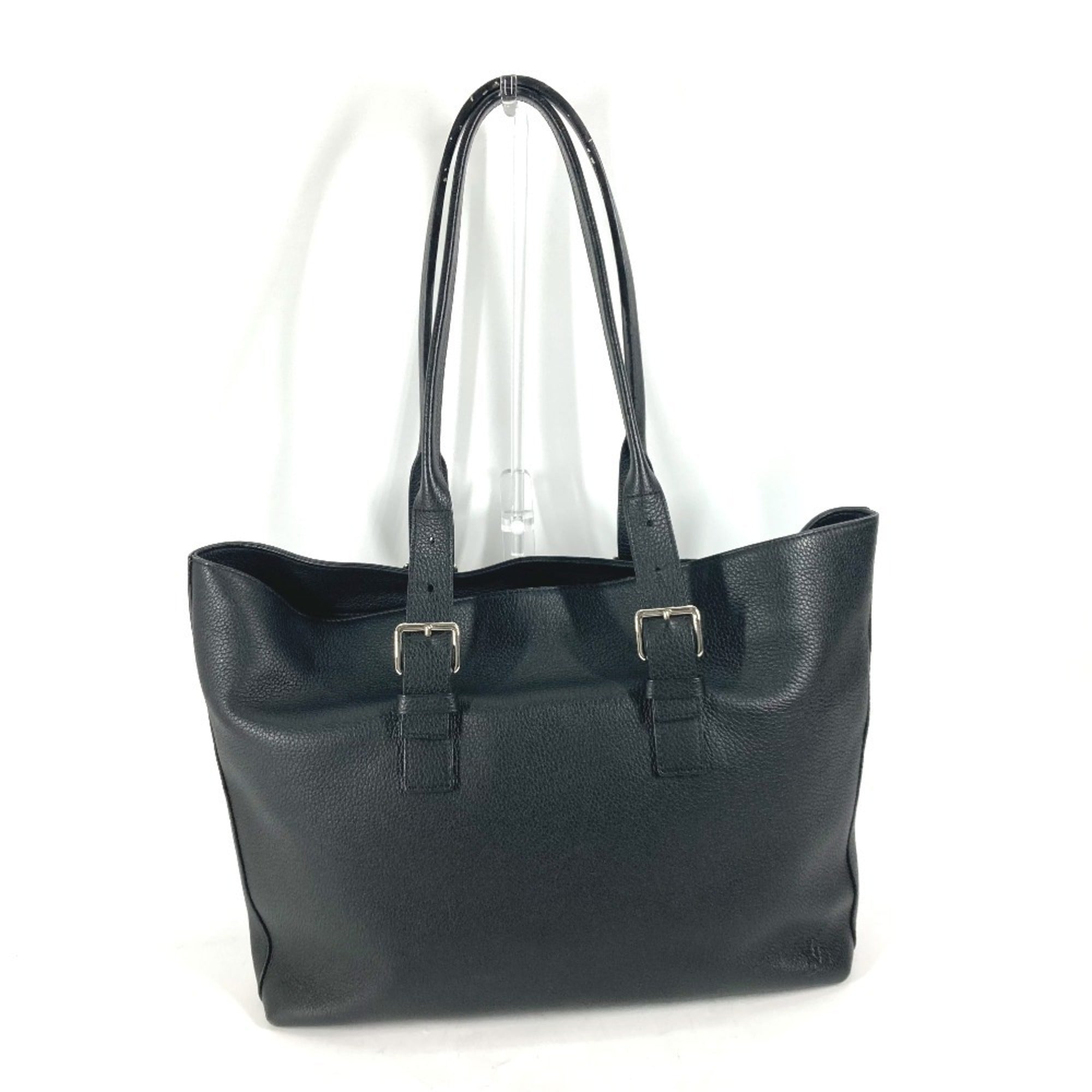 Louis Vuitton Black Noir Leather Shoulder Bag Tote Bag