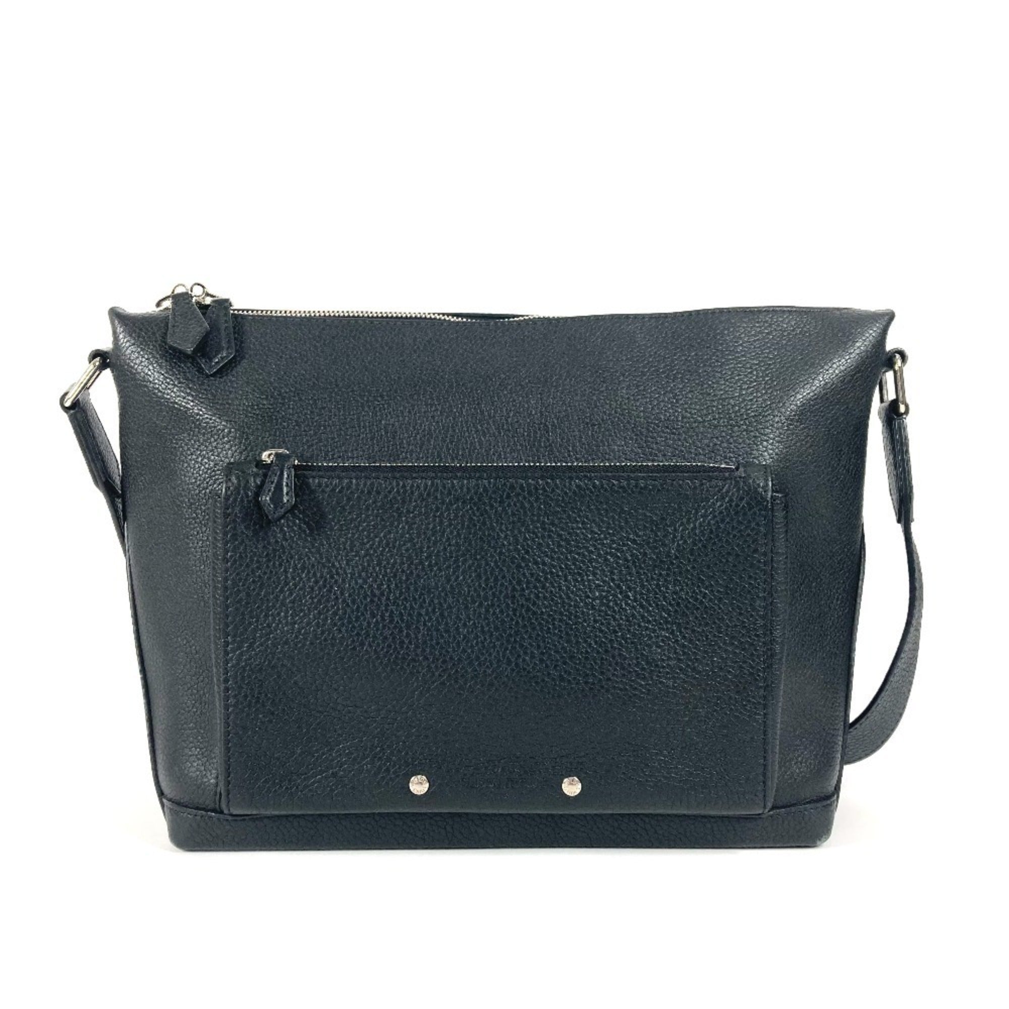 Louis Vuitton Black Noir Leather Messenger Bag Shoulder Bag