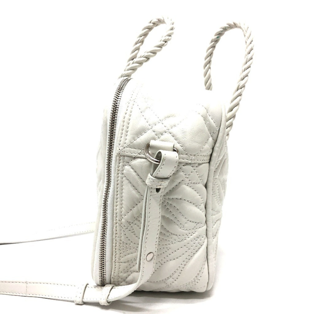 Balenciaga White Leather Hand