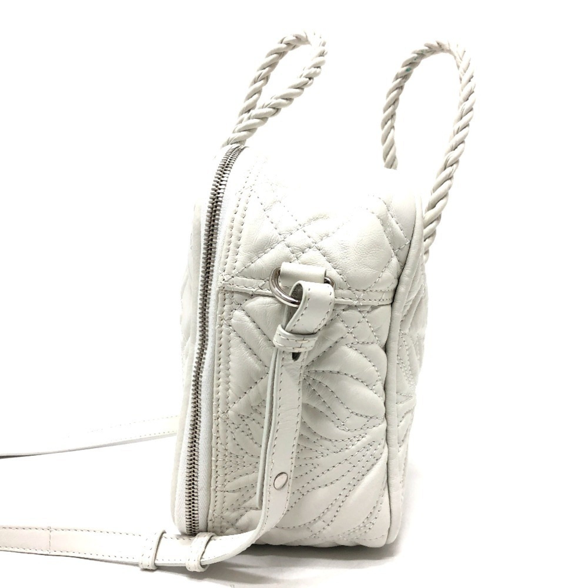 Balenciaga White Leather Hand