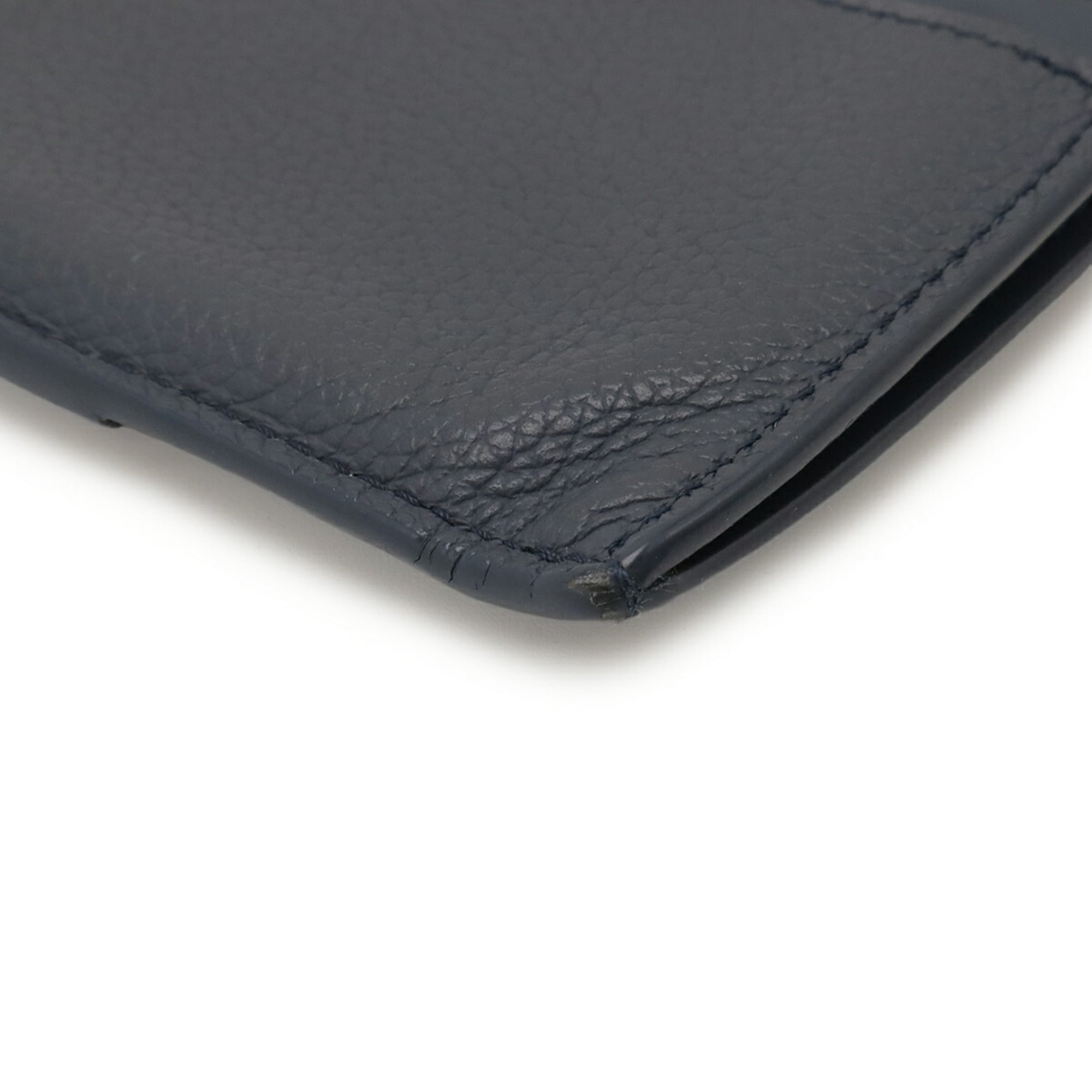 Louis Vuitton Navy Leather Coin Purse/Coin Case