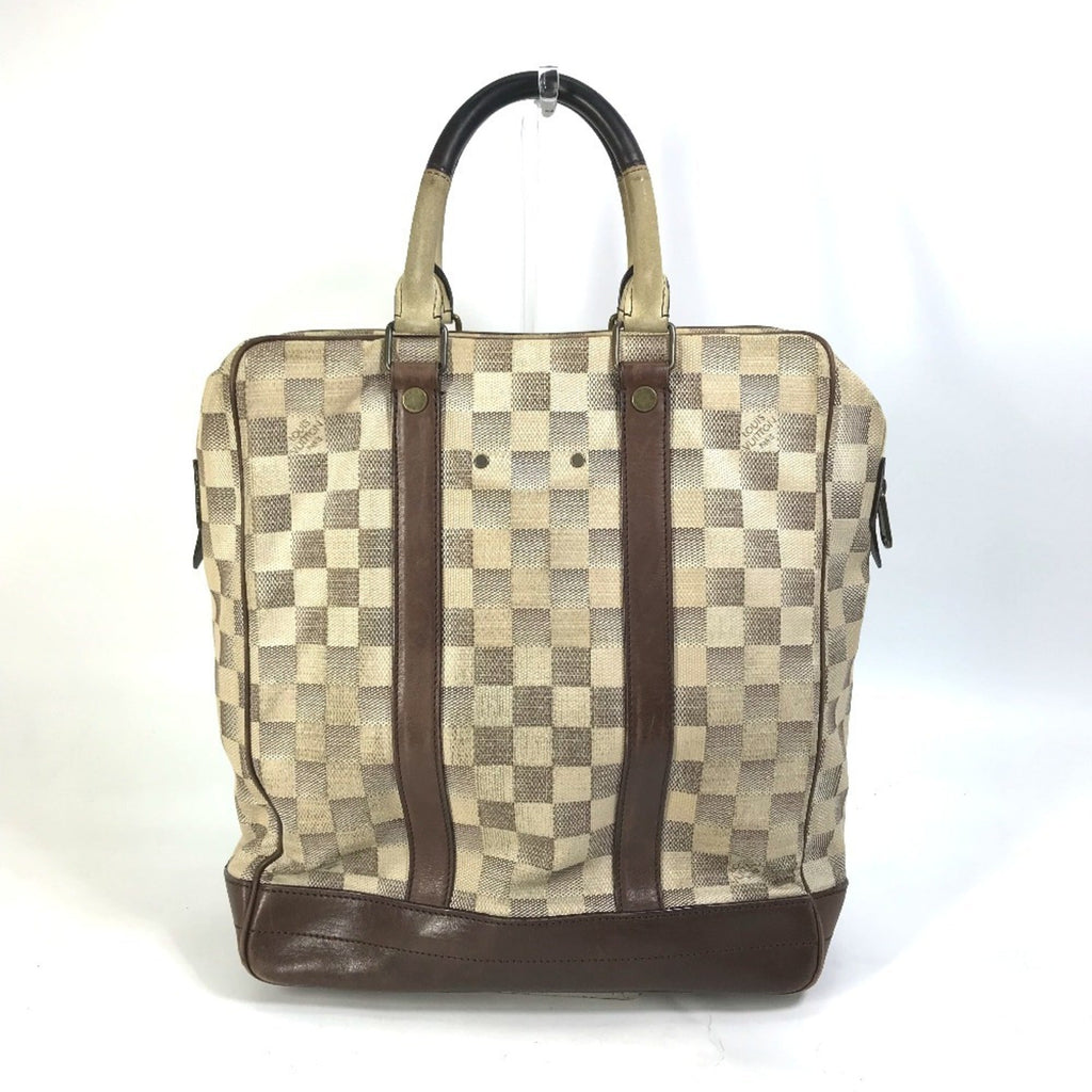 Louis Vuitton Brown White Canvas Shoulder Bag Tote Bag