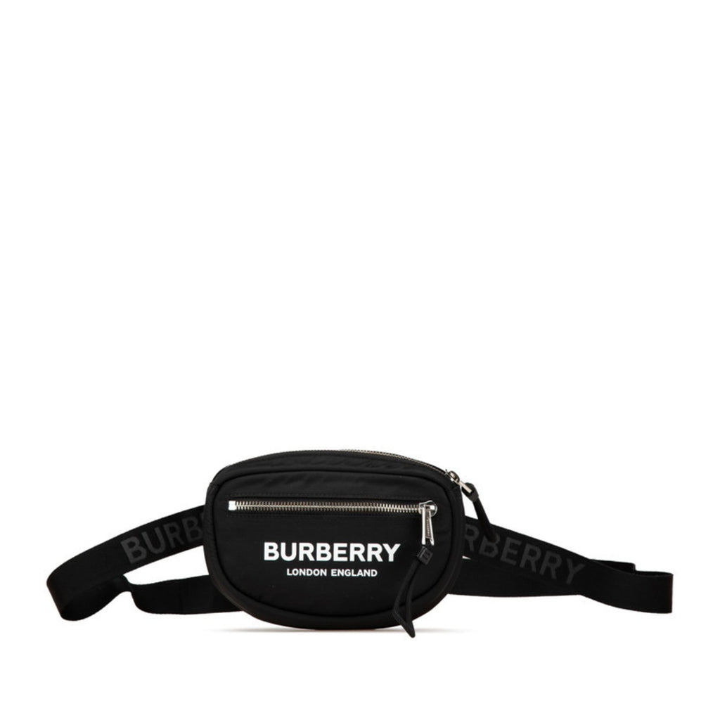 Burberry Black White Nylon Sling Bag