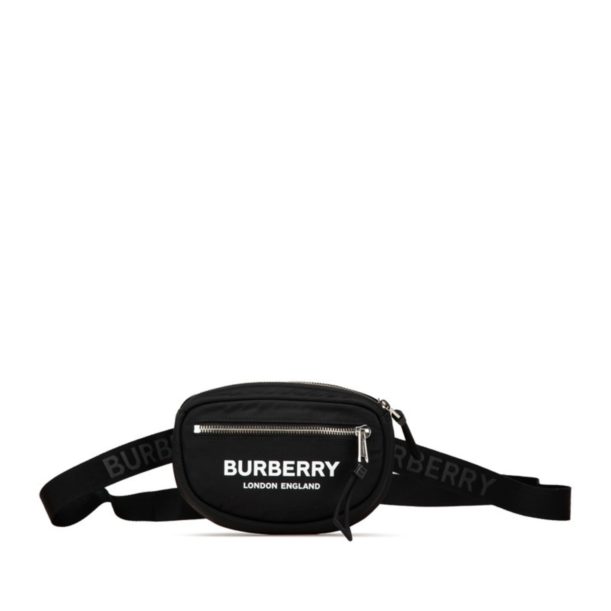 Burberry Black White Nylon Sling Bag
