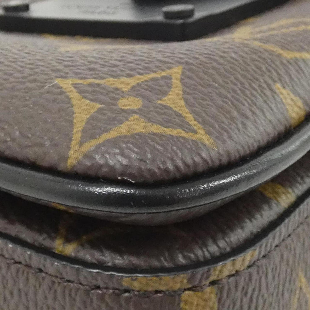 Louis Vuitton Black Marron Monogram Macassar Coated Canvas Shoulder Bag