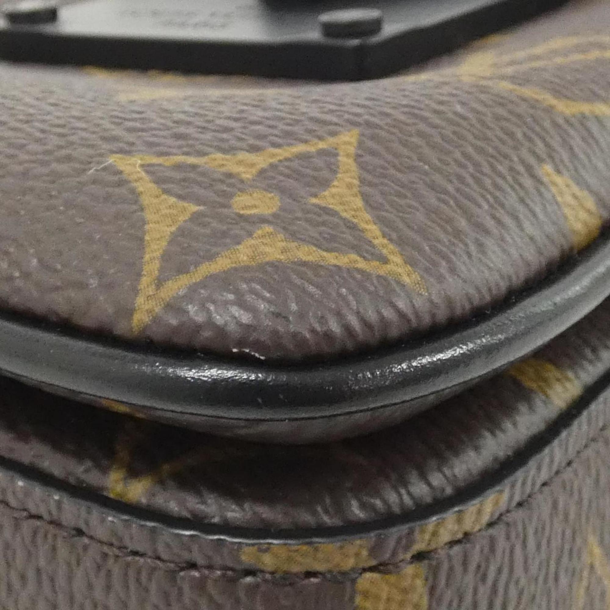Louis Vuitton Black Marron Monogram Macassar Coated Canvas Shoulder Bag