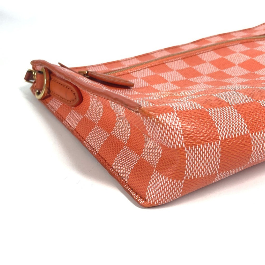 Louis Vuitton Damier Orange Pimont Damier Canvas Clutch Bag Pouch Shoulder Bag