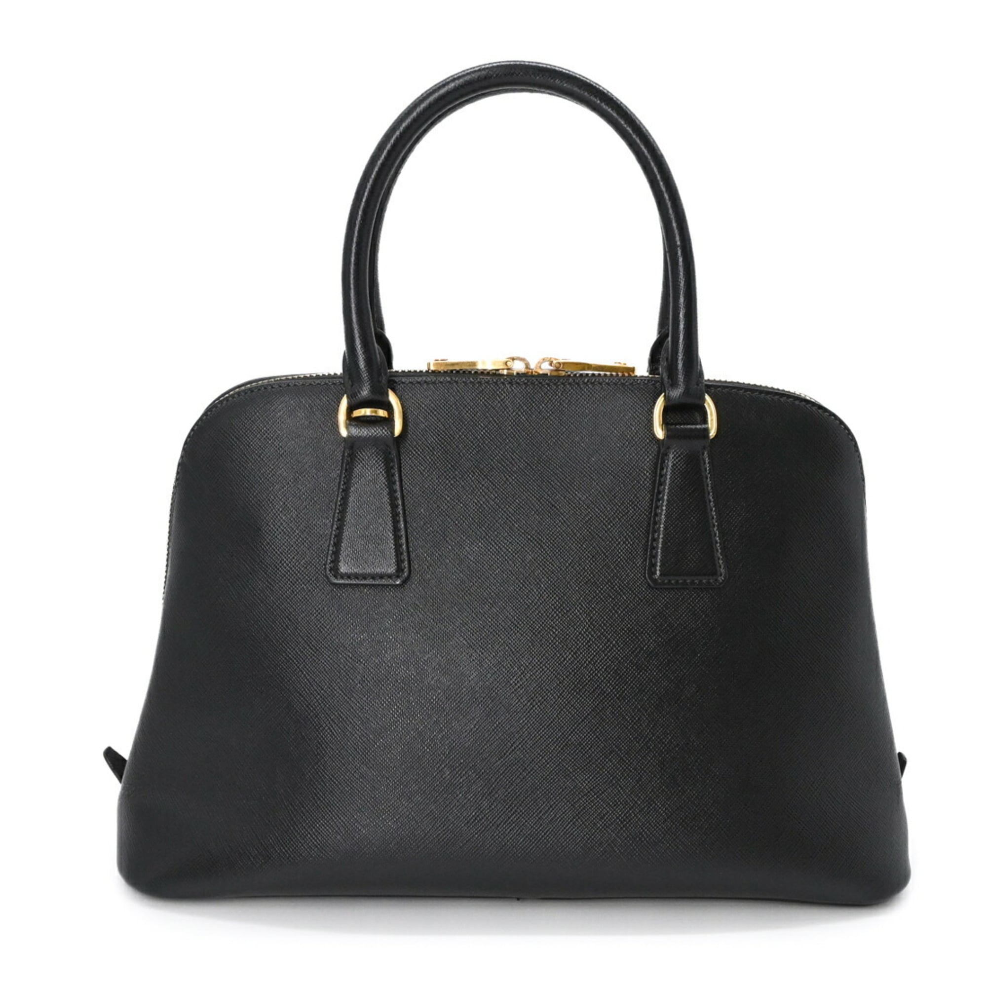 Prada Black Saffiano Triangle Handbag