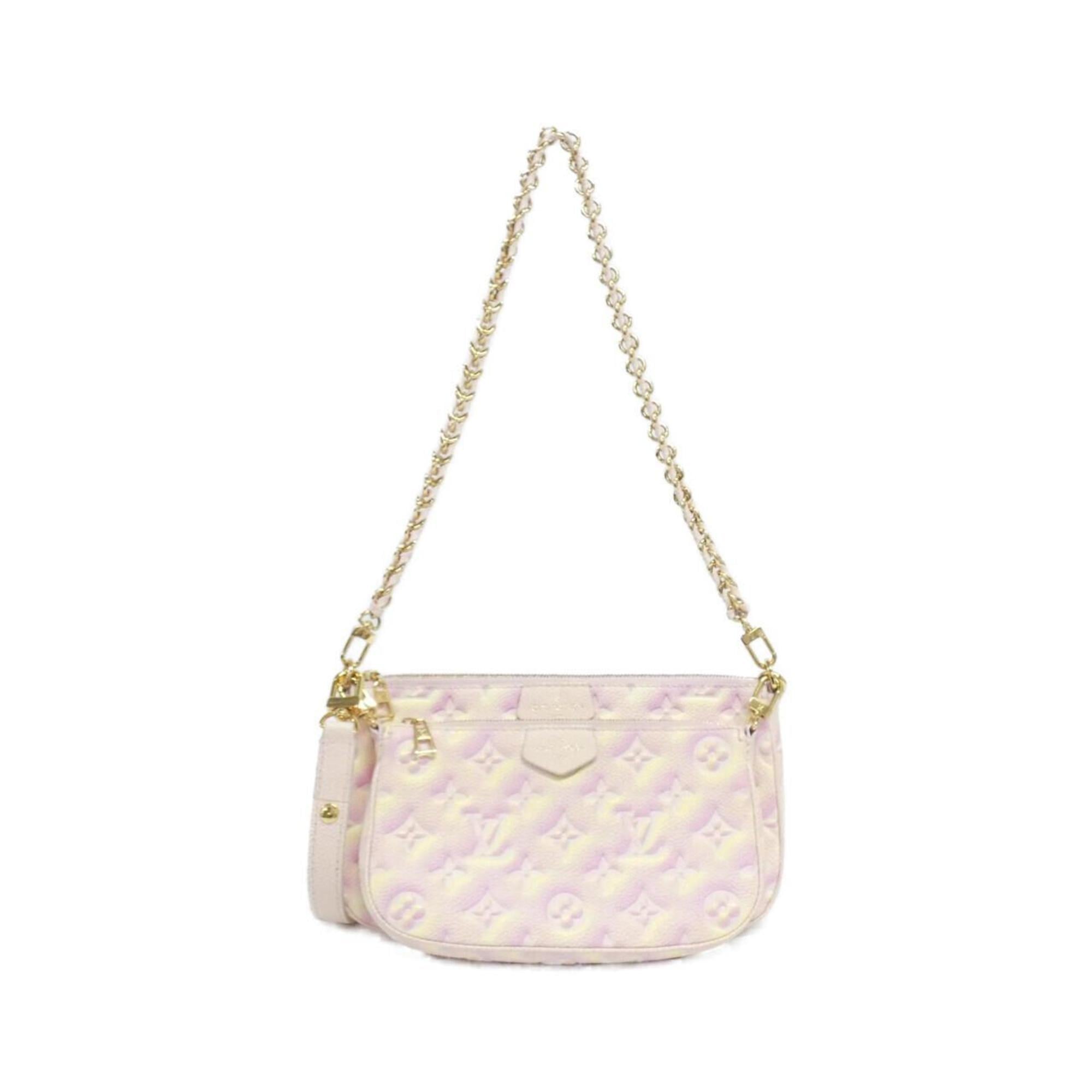Louis Vuitton Light Pink Leather Pochette Shoulder Bag