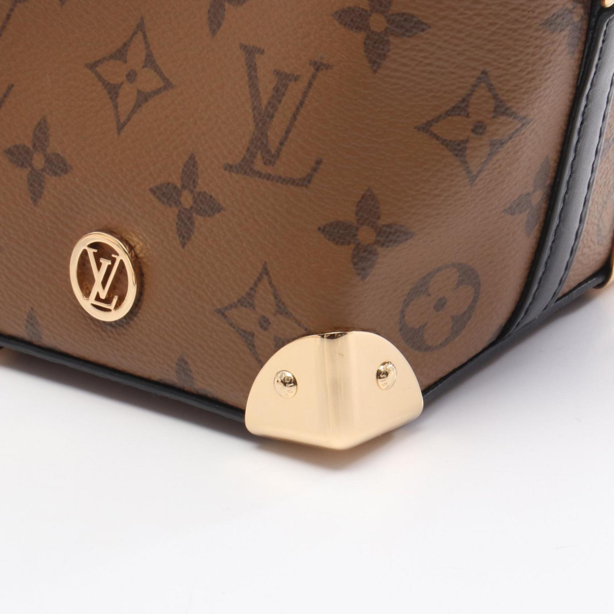Louis Vuitton Black Brown Monogram Reverse Coated Canvas Shoulder Bag
