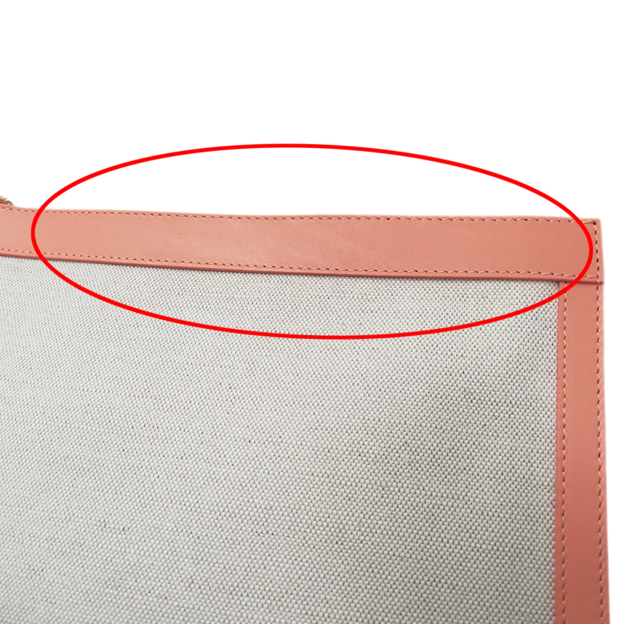Balenciaga Pink White Canvas Clutch Bag Hand