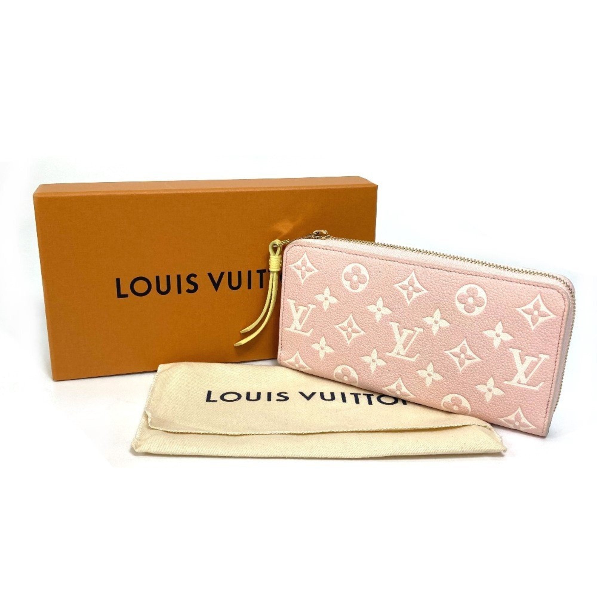 Louis Vuitton Monogram Empreinte Beige Pink Monogram Empreinte Long Wallet