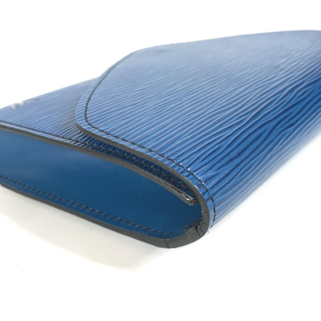 Louis Vuitton Blue Galle Toledo Blue Epi Leather Clutch Bag Pouch