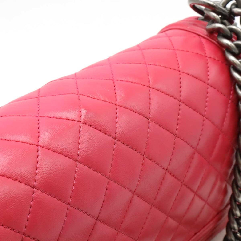 Chanel Pink Grained Calfskin Shoulder Bag