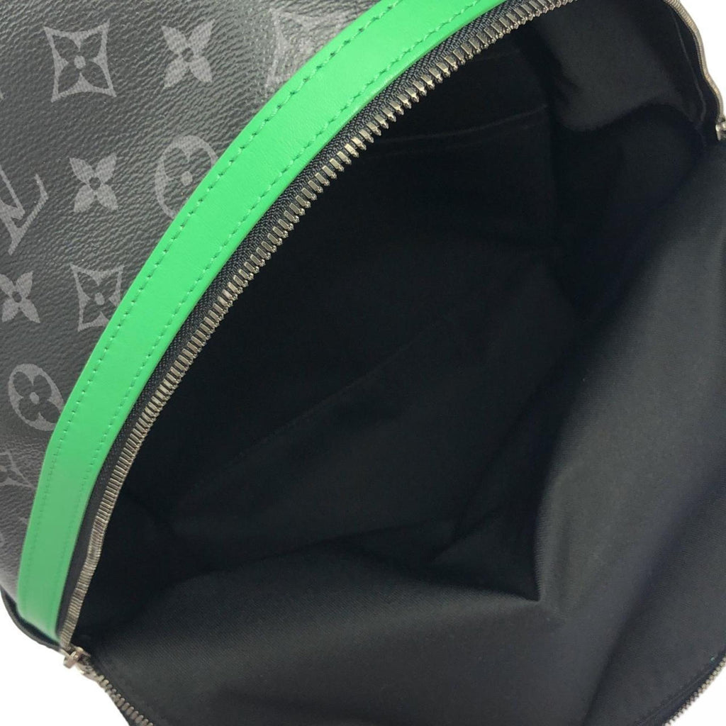 Louis Vuitton Black Green Coated Canvas Backpack