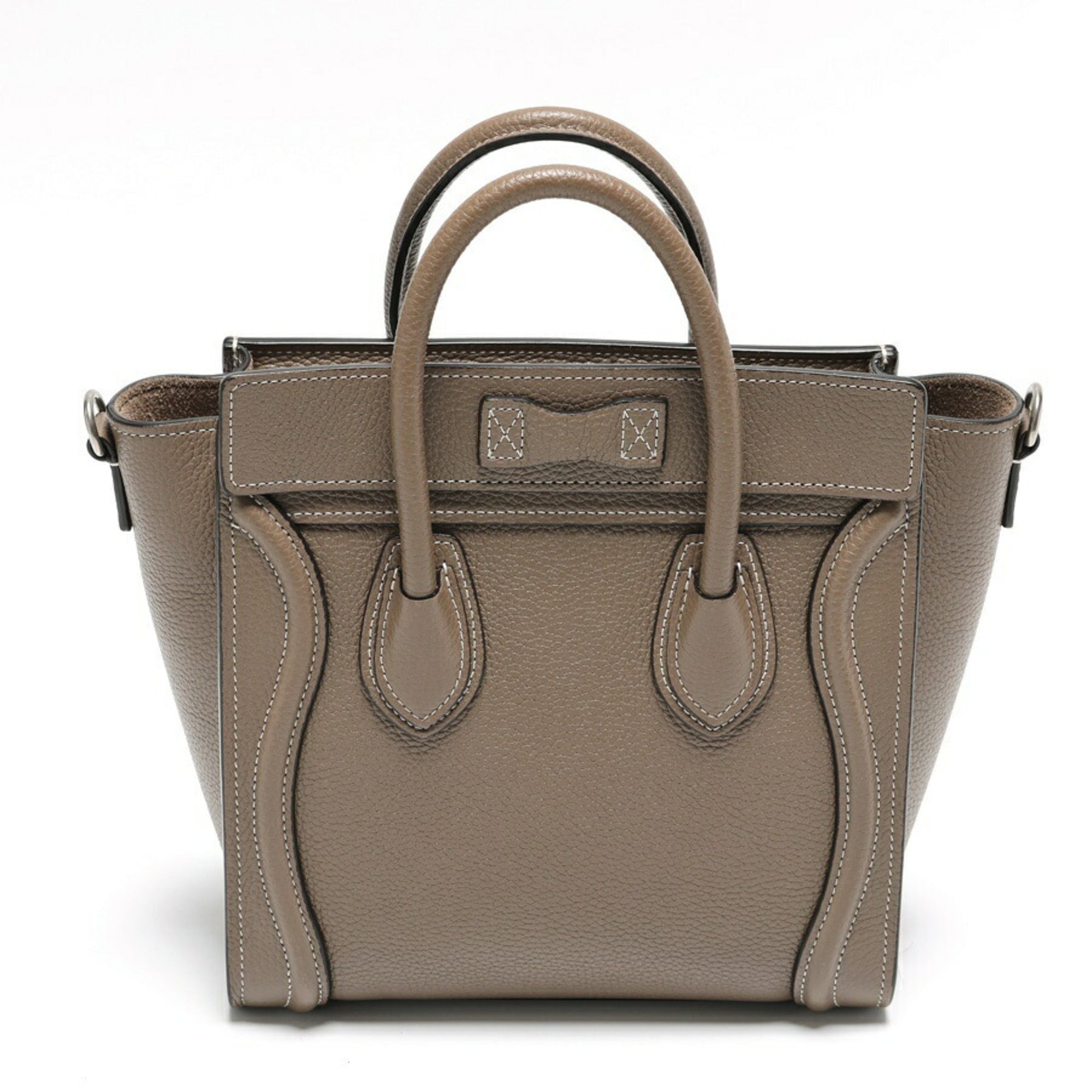 Celine Grayish Leather Handbag Shoulder Bag