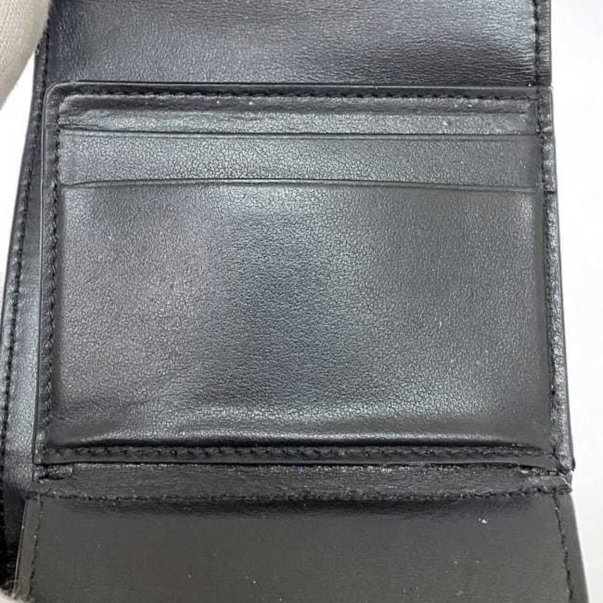 Celine Black Leather Wallet (Tri-Fold)