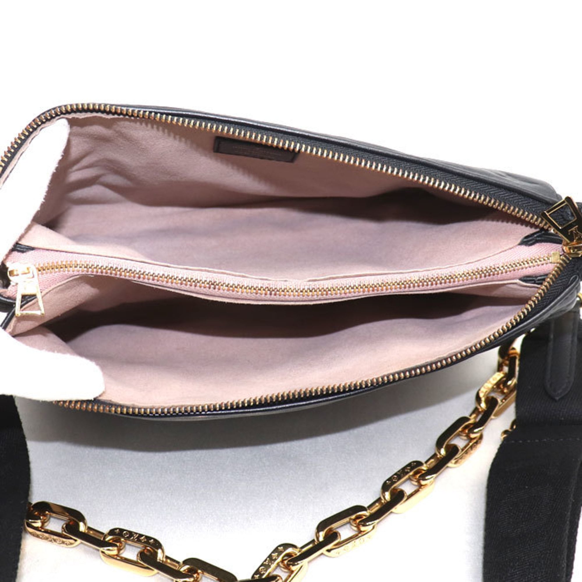 Louis Vuitton Black Leather Shoulder Bag