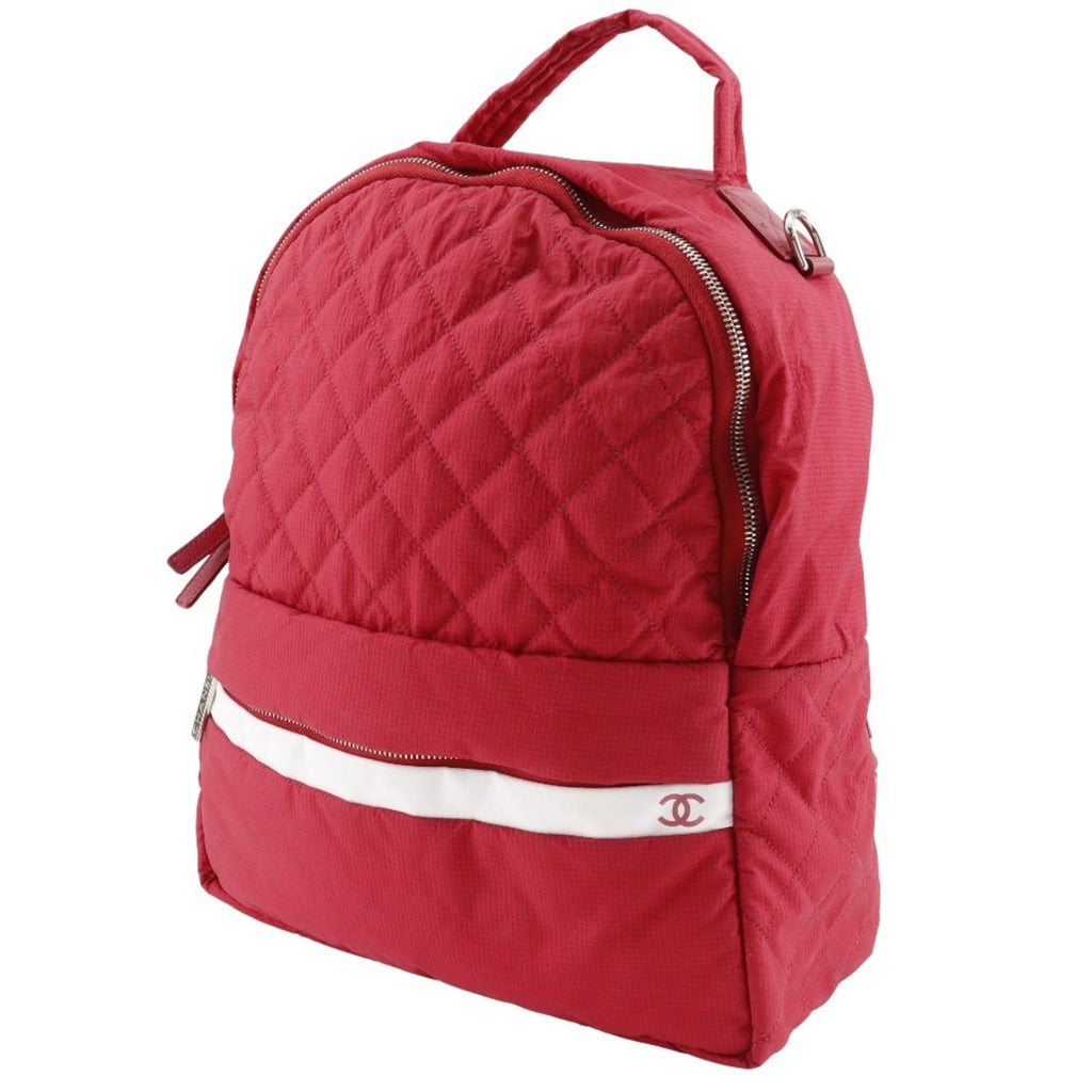 Chanel Red Color Nylon Backpack