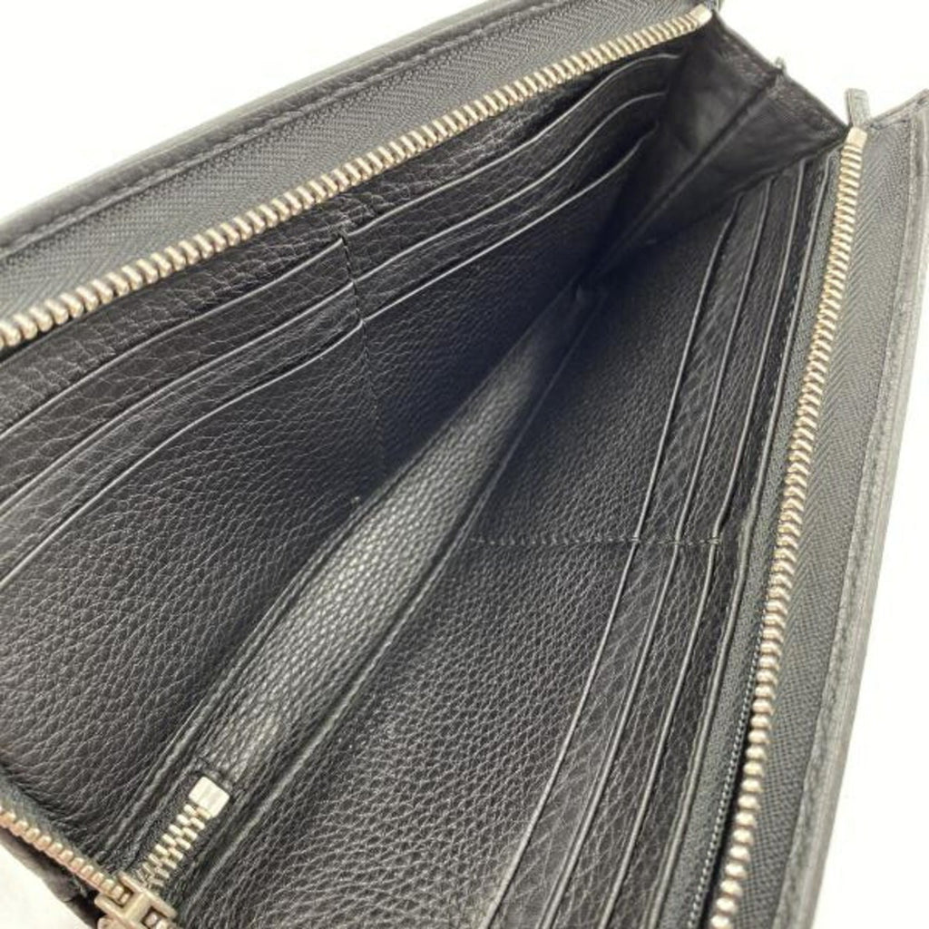 Gucci Black Leather Long Wallet (Bi-Fold) (Pre-Owned)