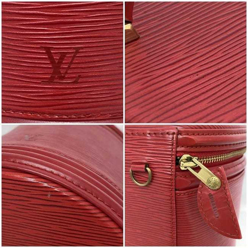 Louis Vuitton Castilian Red Epi Leather Handbag Vanity Bag