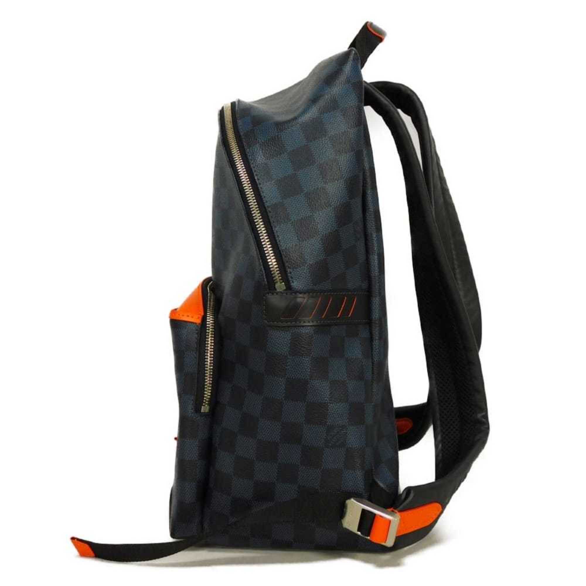Louis Vuitton Damier Cobalt Navy Orange Damier Canvas Backpack