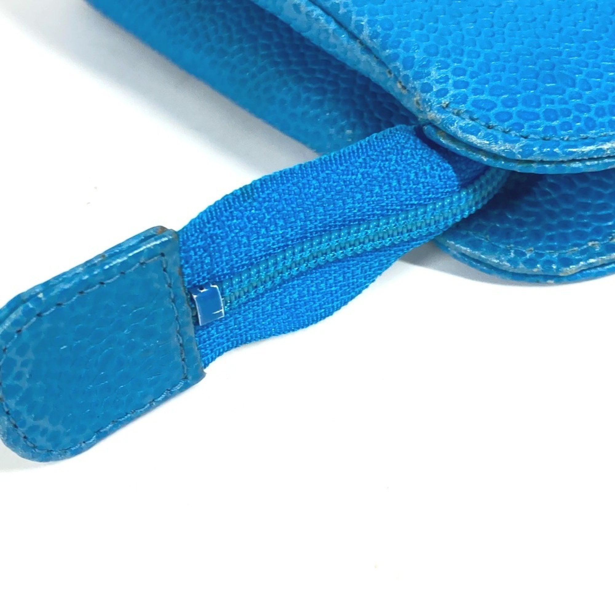 Chanel Blue Caviar Leather Pouch